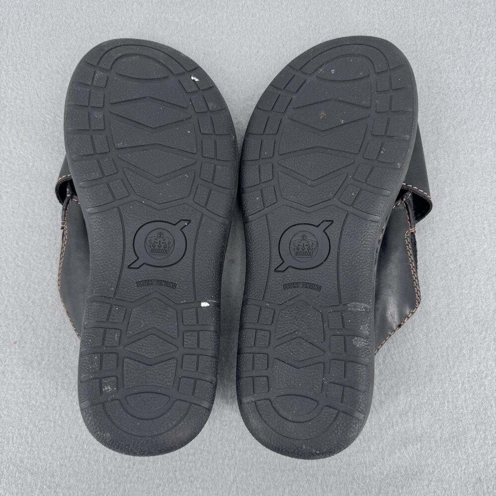 Born‎ Hesi Leather Slide Sandals Mens 11 Black Comfort Casual Slip On Cushioned - Picture 7 of 8